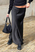 Vicky Heavy Sateen Kjol 159588 | Svart