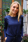 Alma Ls U T-shirt | Marinblå Lala