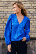 Palmino Jacquardblus | Blå