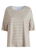 Alma T-shirt | Sand Elfenbensränder