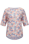 Alma T-shirt | Persikoblå Blomma
