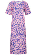 Alma T-shirtklänning | Rosa Lila Blomma
