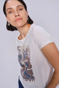 Flori O-Ss T-shirt | Ecru