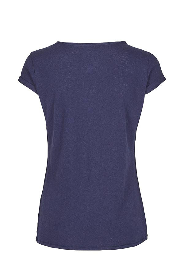 Mos Mosh - T-shirt - Troy Tee SS (Navy)