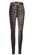 Alma Leggings (Fleece) | Mörkbrun Lux Leo