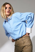 Gia Crop Shirt 35740 | Ljusblå