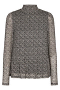 Blus i svart med moonbeam-motiv