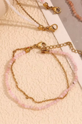Pärlkedjearmband | Rosa