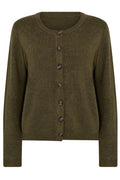 Alice Cardigan | Mörk Oliv Mel