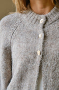 Benuta Fluffig Stickad Kofta | Beige Melerad