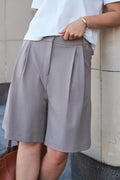 Nika Structure Bermudashorts | Mörkbrun