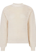 Magda O-Neck Stickad | Smörkräm