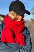 Dunig enfärgad halsduk | Röd