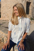 Flora Ss Blus | Vit Blå Blomma