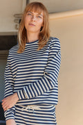 Tini Randig Sweatshirt | C Marinblå Kombi