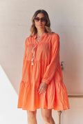 Lilliana Ljus Klänning | Orange Glass