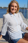 Flora Ls Blus | Marinblå Hjärta