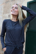 Alma Ls U T-shirt | Mörkgrå Lala