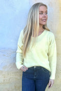 Allie Alpacka Stickad | Gul