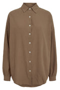 Line Ls Skjorta | Brun