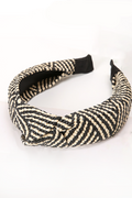 Tribal Twist Hårband | Svartvitt