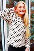 Flora Ls Blus | Svart Hjärta