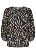 Tidi Blus L Silver Mink W. Svart L Blus Från Freequent | Silver Mink Svart