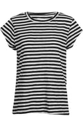 Ulla Randig T-shirt | Svart Vit Randig