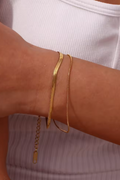 Armband med dubbel ormkedja | Guld