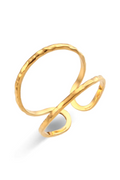 Enkel hamrad ring | Guld