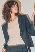 Blaire Caia Blazer | Mörk tall | Blazer från Mos Mosh