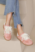 Sneakers med spets | Rosa