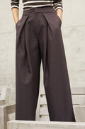 Zella Pleat Pant 41041 | Mörkbrun