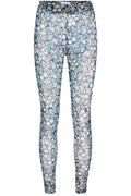 Nilla Leggings | Mörkgrå Vita Blommor