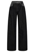Charlee Jeans | Svart Denim Tvättad Blå