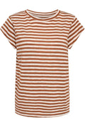 Ulla Randig T-shirt | Brun Vit Randig